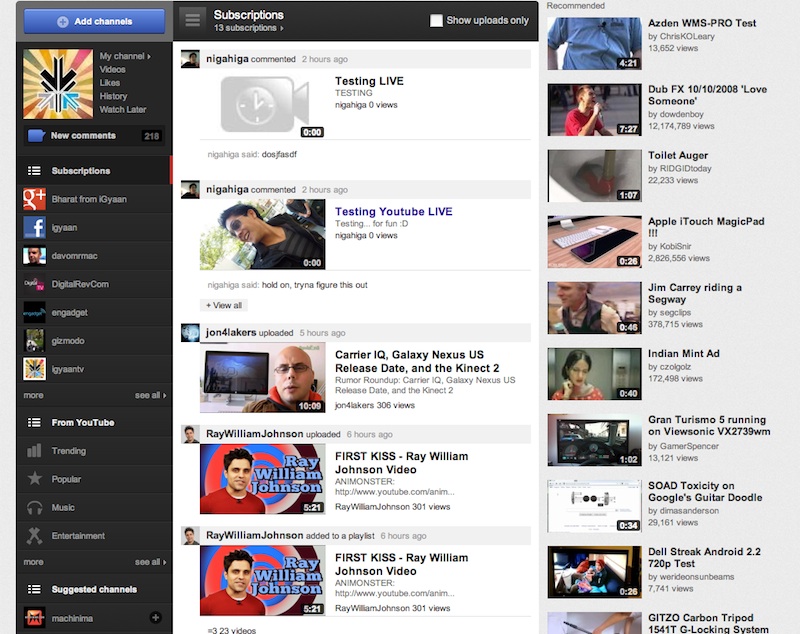 Youtube Homepage gets a makeover, part of the overall design change