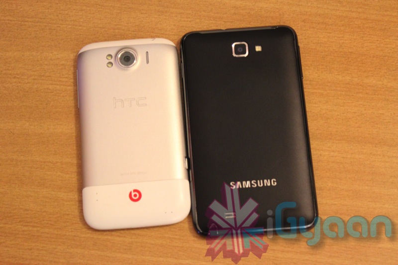 HTC Sensation XL And Samsung Galaxy Note smartphones