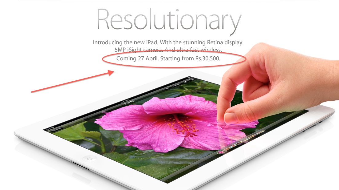The new iPad confirmed for India, April 27th, Starting Rs. 30,500