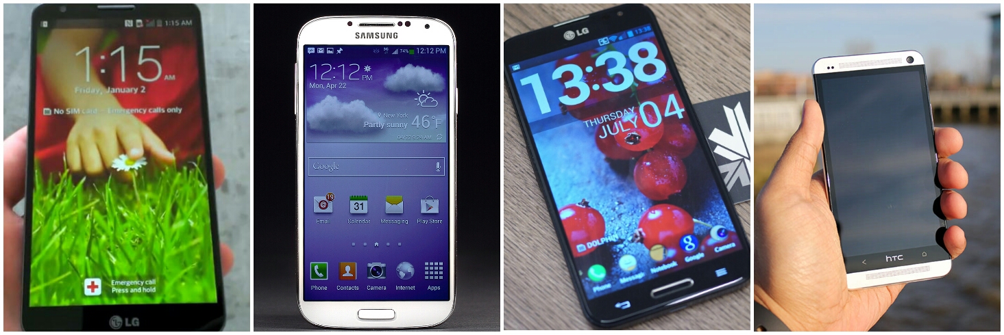 LG G2 vs LG Optimus G Pro vs Samsung Galaxy S4 vs HTC One | Flagships Compared