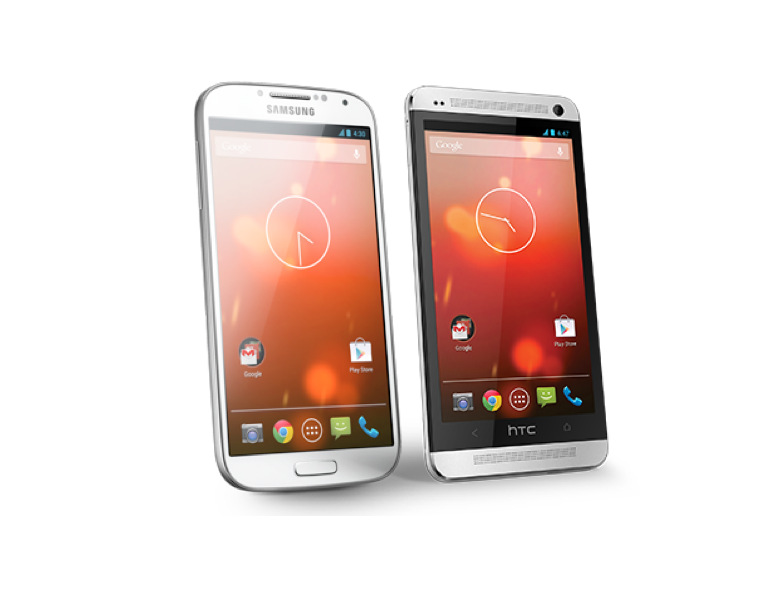 samsung galaxy s4 vs htc one google play edition android update