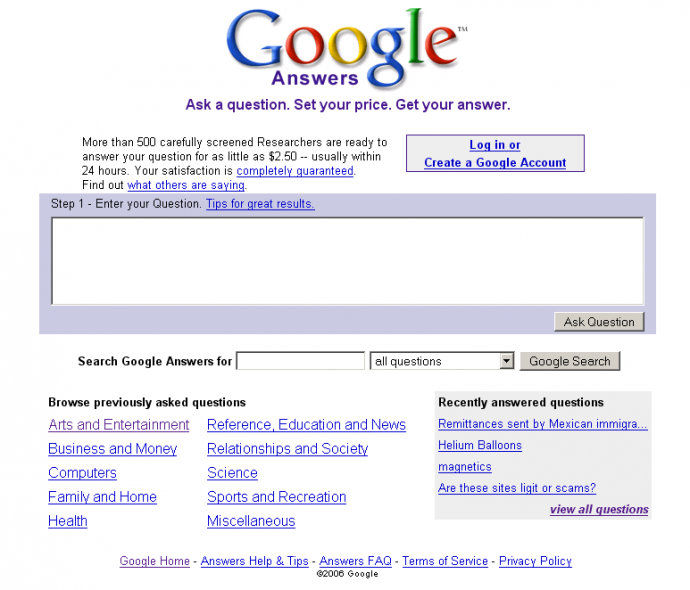 google-answers