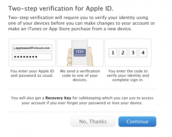 Two step verification is a secure way of making sure only you have access to your account. 