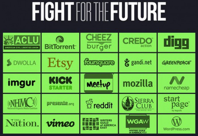 Some of the prominent internet companies will be joining in protest.