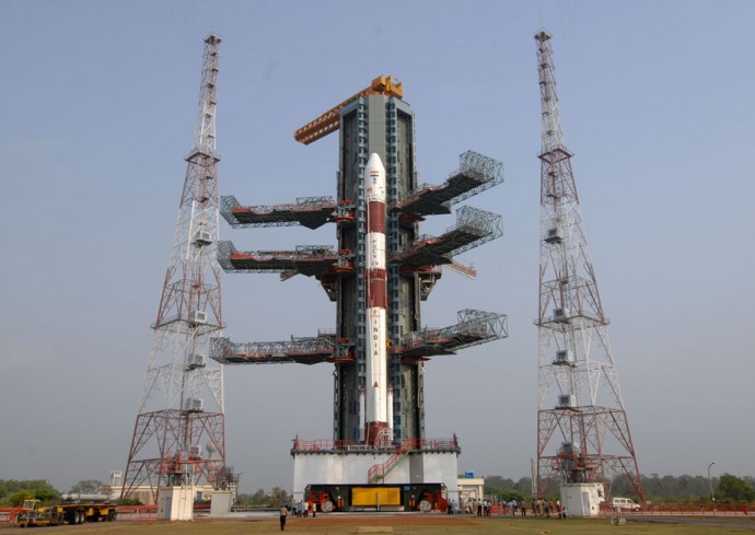 The Satellite was launched through PSLV-C26