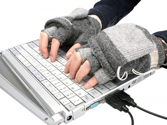 USB heating gloves
