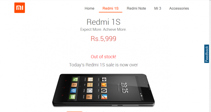 redmi 1S out of stock