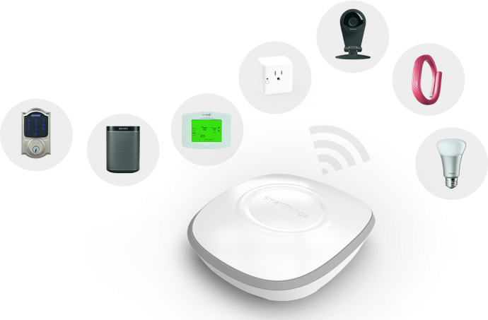 Samsung acquired SmartThings last August which makes hubs that allow various devices to interact with eachother. 