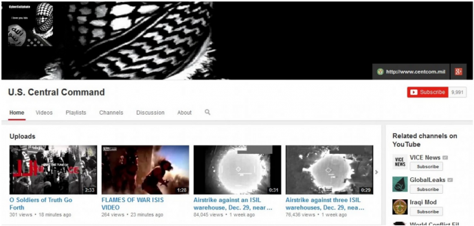 After Hijacking the YouTube page the attackers posted propganda videos. 