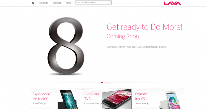 The Website listing for the upcoming Lava Iris X8