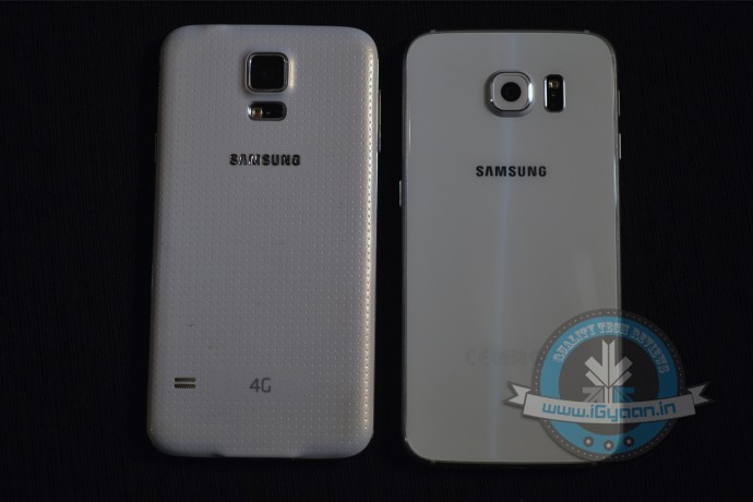 Samsung Galaxy S6 vs S5 Back