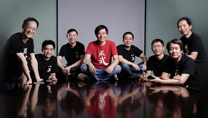 Xiaomi Founding Team with Mr. Mr. Jun Lei (in red).