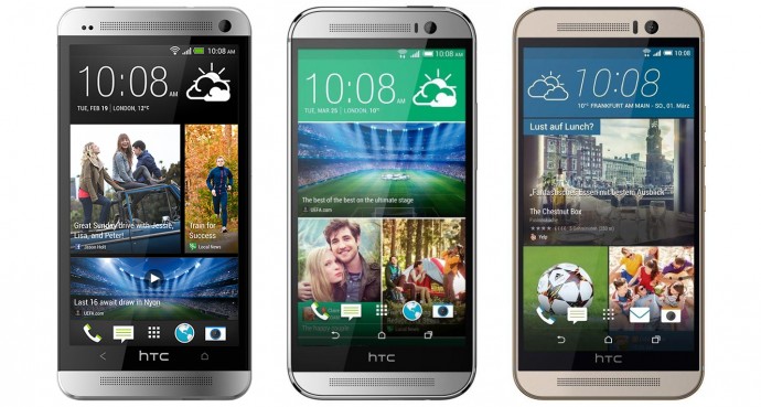 The last three years of HTC flagships: The One M7, M8, and M9. 