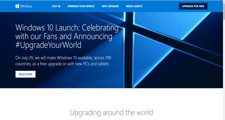 Windows 10 Upgrade Website