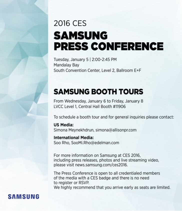 CES invitation Samsung