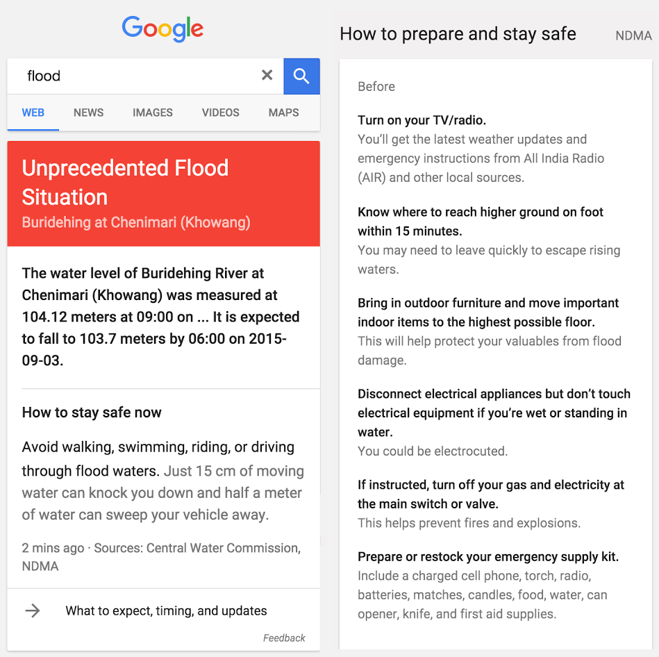 Google Flood Alerts