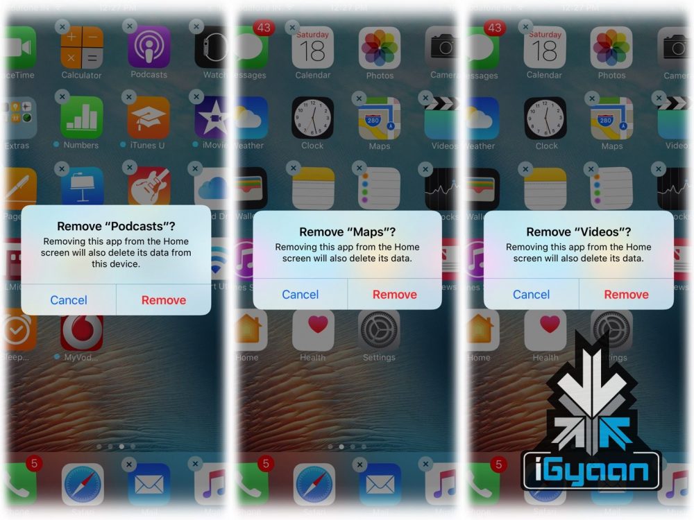 iOS 10 delete apps 0