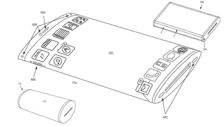 curved iphone patent