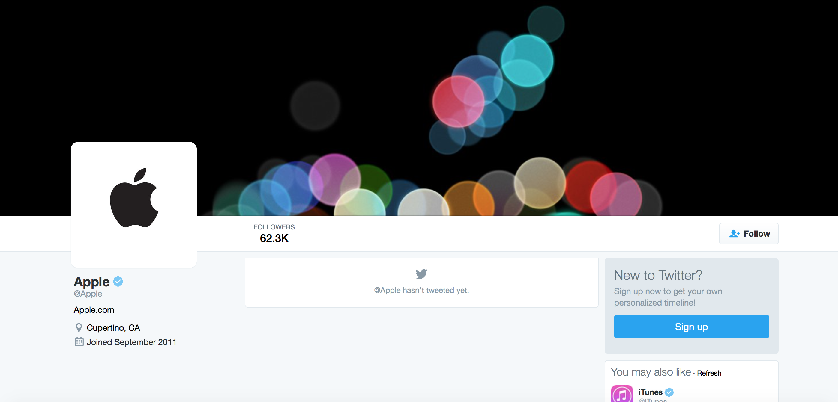 Apple Launches Official Twitter Account Just Ahead of The iPhone 7 Launch
