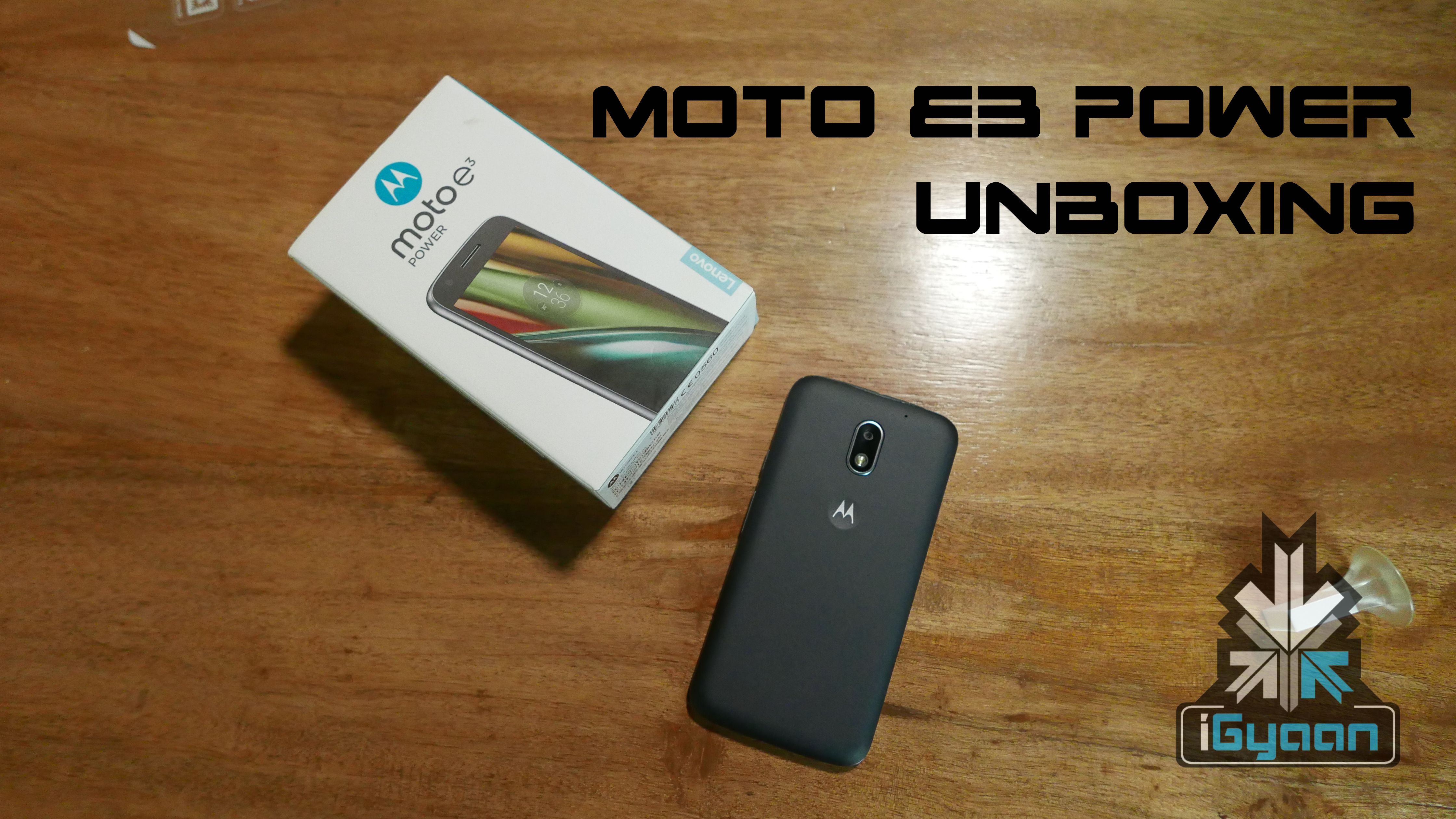 Moto E3 Power With Splash proof Design Launched in India for Rs. 7999