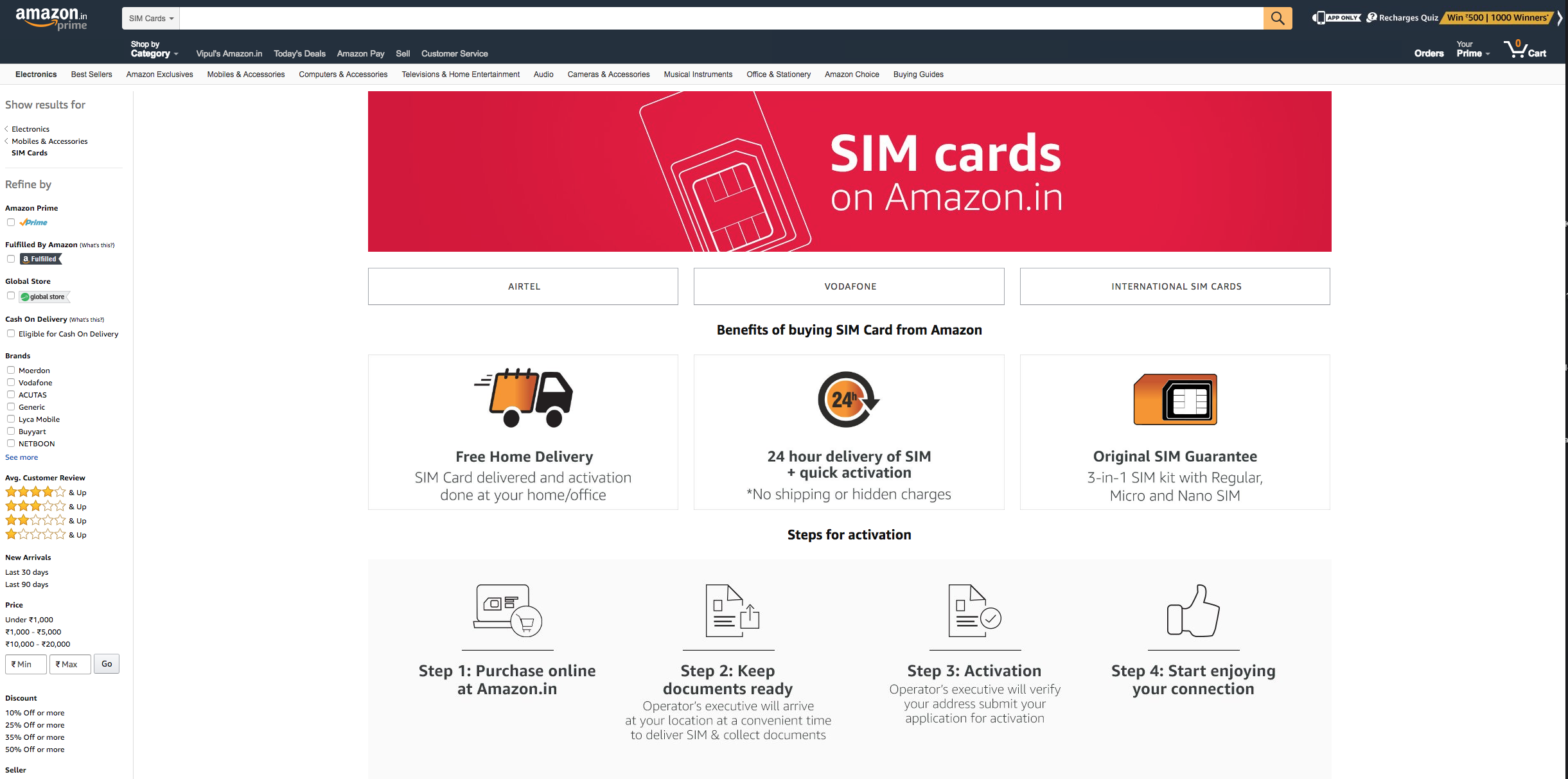 Amazon Will Now Deliver SIM Cards To Your Doorstep iGyaan