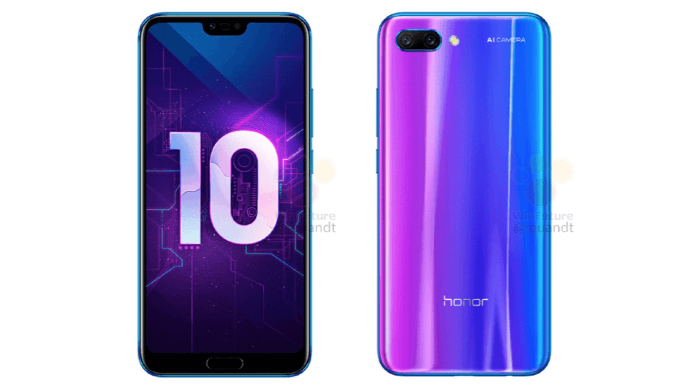 Honor 10 Leaked In Stunning Twilight Colour Along With Other Colour Variants
