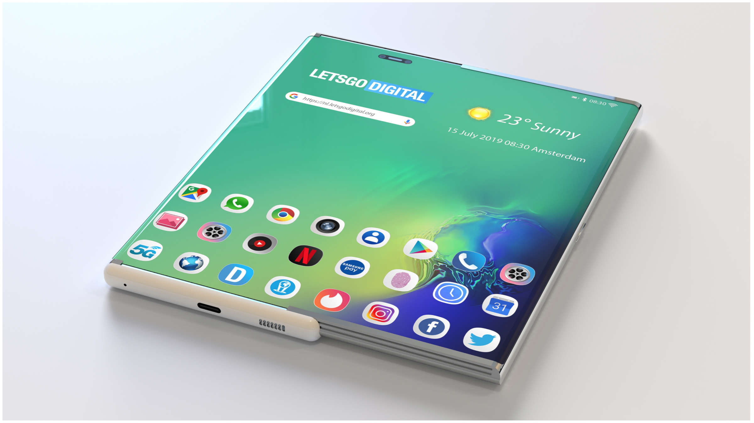 Samsung Galaxy S11 Extendable Display Render